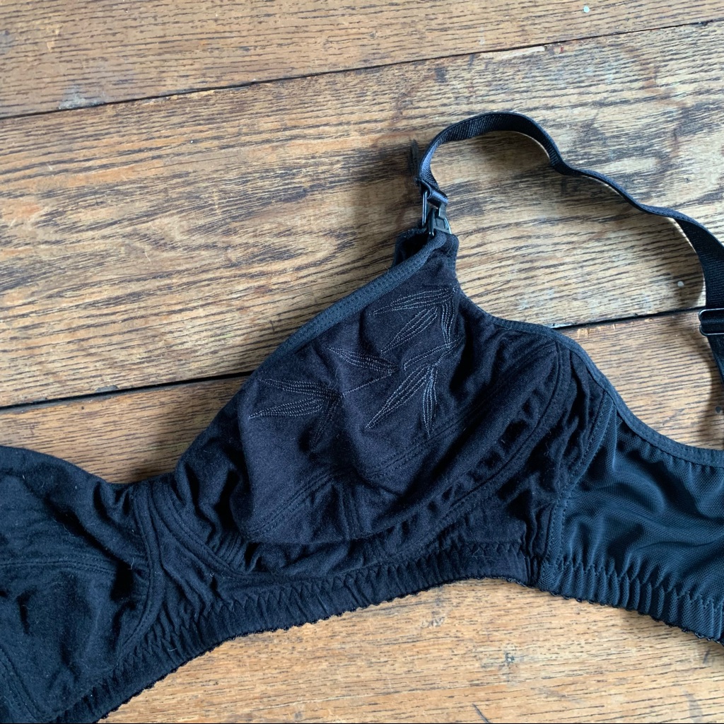 Womama Black Bamboo Nursing Bra
